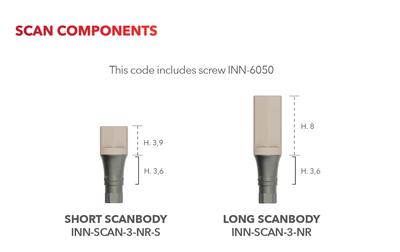B&B Non-Rotating Scan Body -PEEK LONG