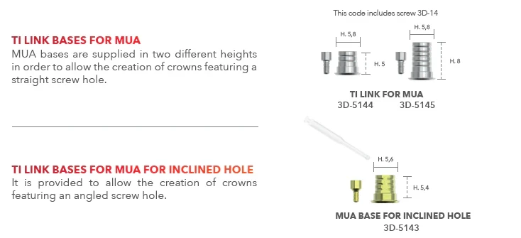 B&B Multi Unit Ti Base Abutment TI-LINK short
