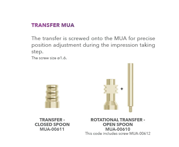 B&B open tray  transfer  For MUA